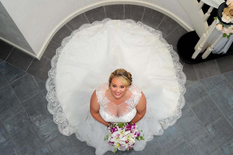 Beautiful Bride Standing in the Vestibule