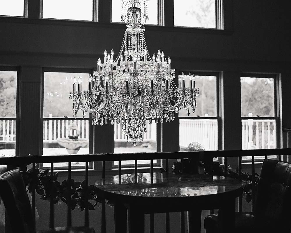 Crystal Chandelier with Table